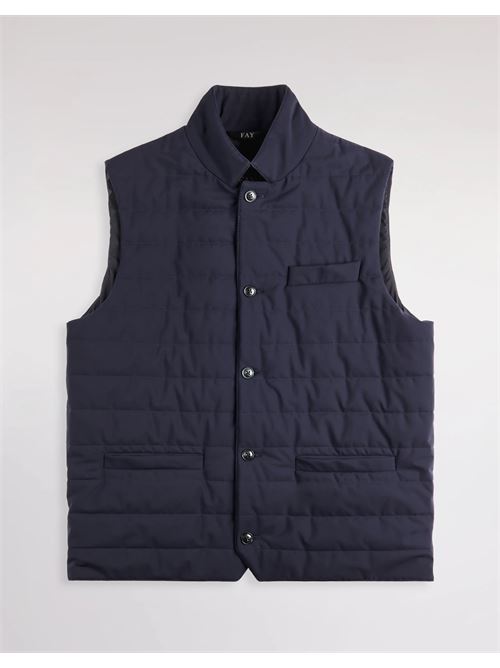 gilet in nylon stretch trapuntato Fay | NAM2052009SZCJU807