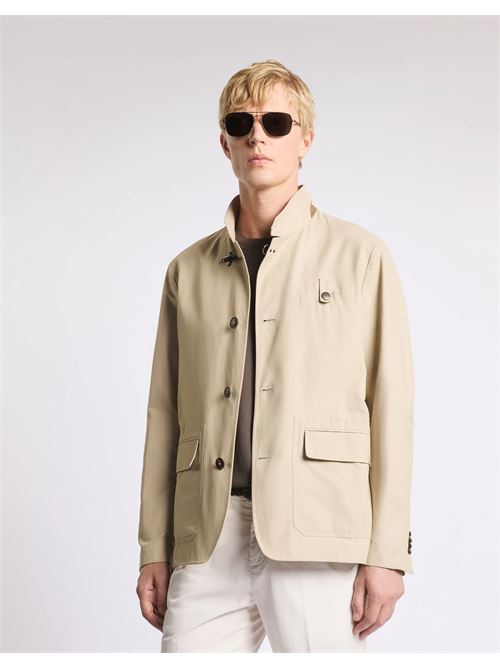 racing jacket in faille di cotone e nylon Fay | NAM42520570XLZC008