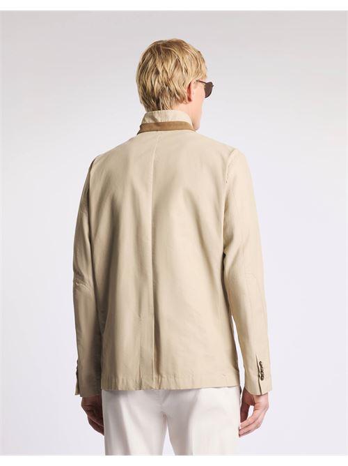 racing jacket in faille di cotone e nylon Fay | NAM42520570XLZC008