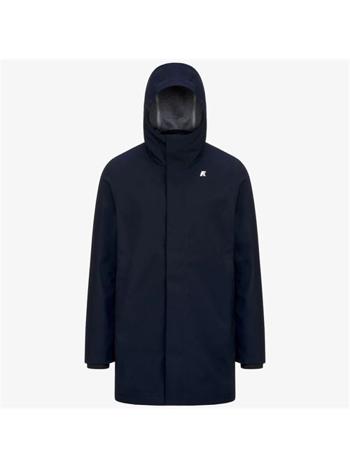 giacca impermeabile uomo 3/4 blu per uso urbano K-way | K5126SWK89