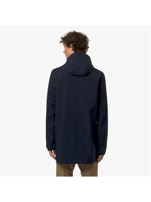 giacca impermeabile uomo 3/4 blu per uso urbano K-way | K5126SWK89