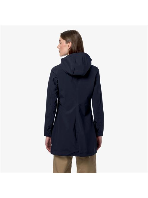 giacca trench donna impermeabile beige grigia con cappuccio rimovibile K-way | K7127JWK89