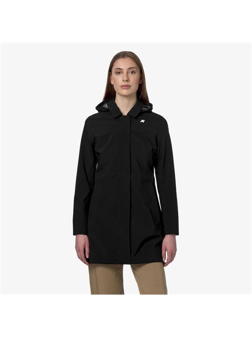 giacca trench donna impermeabile beige grigia con cappuccio rimovibile K-way | K7127JWUSY