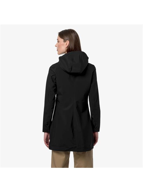 giacca trench donna impermeabile beige grigia con cappuccio rimovibile K-way | K7127JWUSY