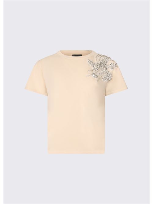 t-shirt con ricamo gioiello Liu Jo | CA6010 J3868L9089