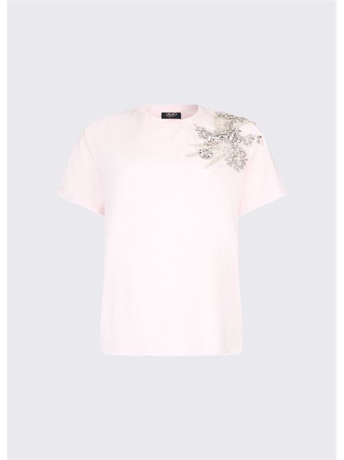 t-shirt con ricamo gioiello Liu Jo | CA6010 J3868P9749