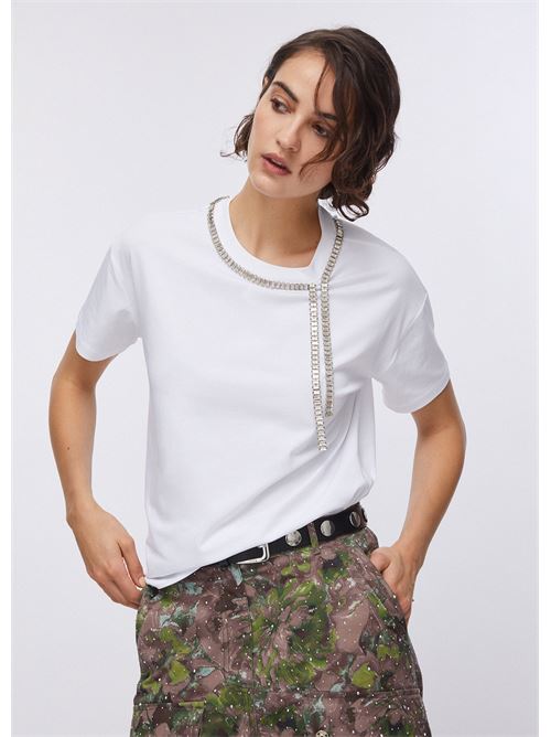 t-shirt oversize con ricami gioiello Liu Jo | CA6167 JS08811111
