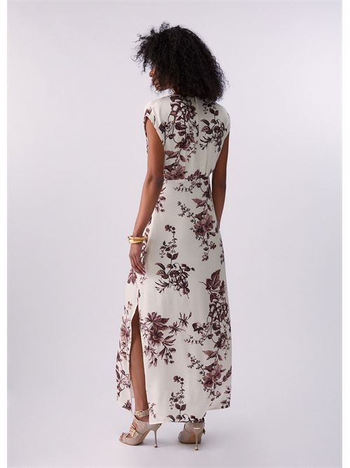 abito lungo in raso stampato Liu Jo | CA6298 TS061P9654