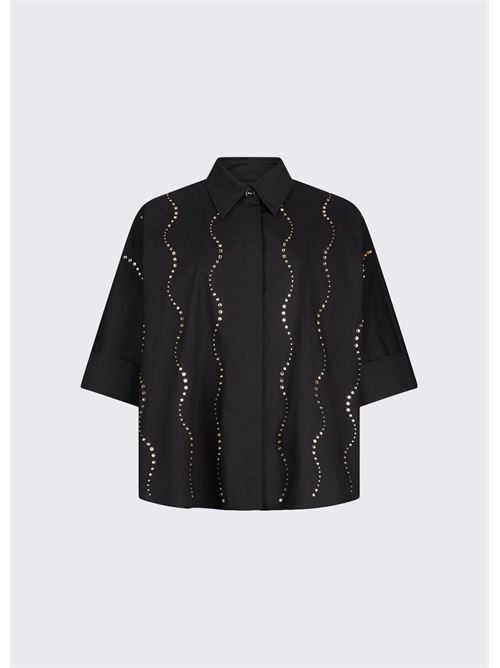 camicia con applicazioni gioiello Liu Jo | CA6345 TS24622222