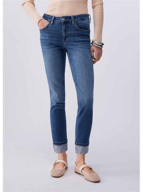 jeans skinny con strass Liu Jo | UA6006 D030578967