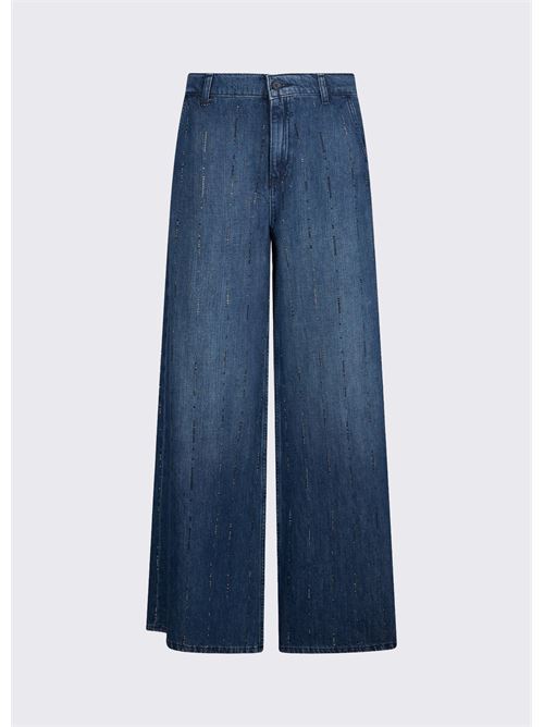 jeans flare con strass Liu Jo | UA6108 D031578033