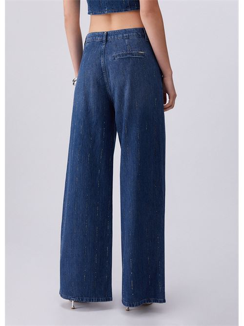 jeans flare con strass Liu Jo | UA6108 D031578033