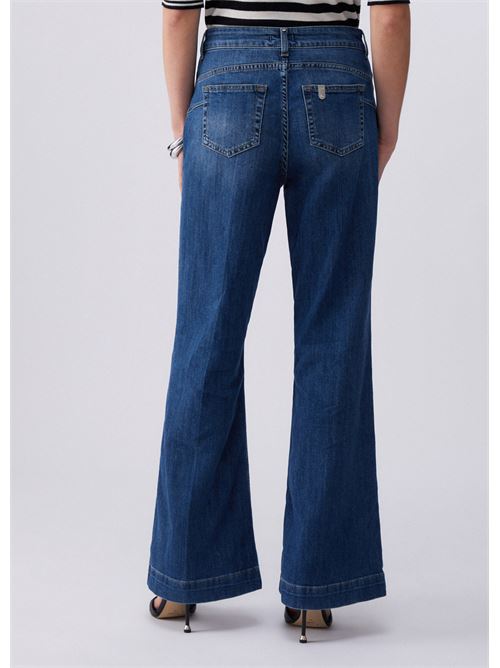 jeans flare a vita alta con bottoni Liu Jo | UA6162 D027578988