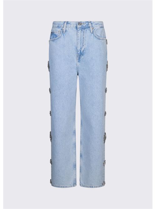 jeans straight con ricami gioiello Liu Jo | UA6196 D485479019
