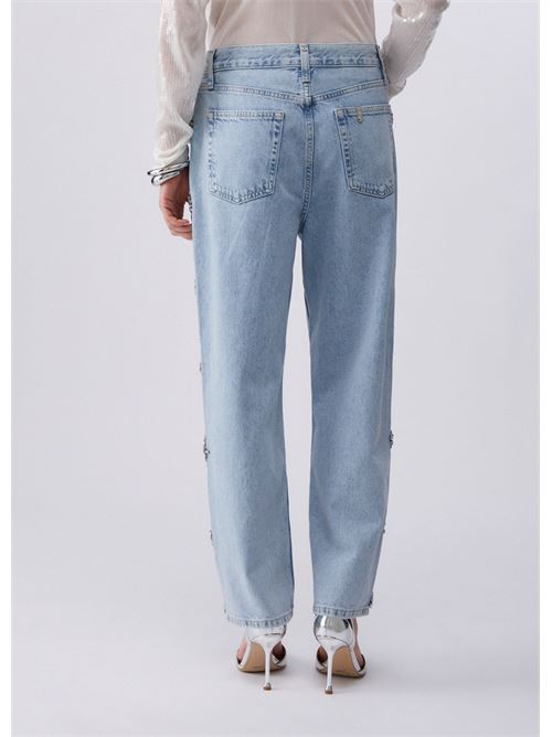 jeans straight con ricami gioiello Liu Jo | UA6196 D485479019