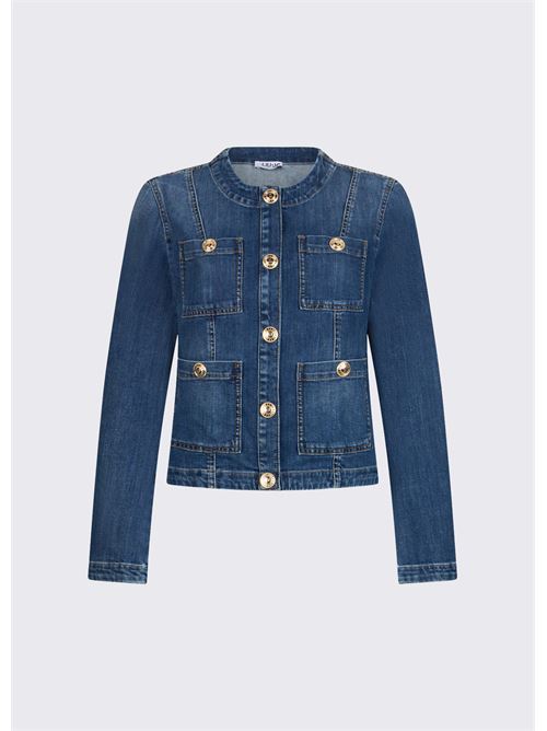 giacca in denim con bottoni logati Liu Jo | UA6260 D027578988