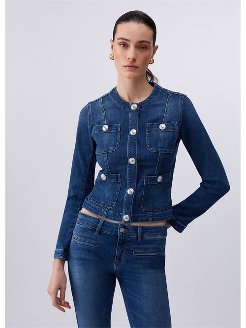 giacca in denim con bottoni logati Liu Jo | UA6260 D027578988