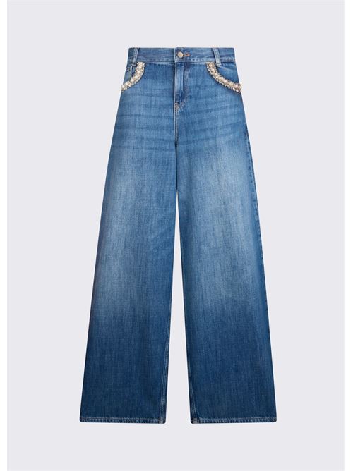 jeans flare con applicazioni gioiello Liu Jo | UA6265 DS08279034