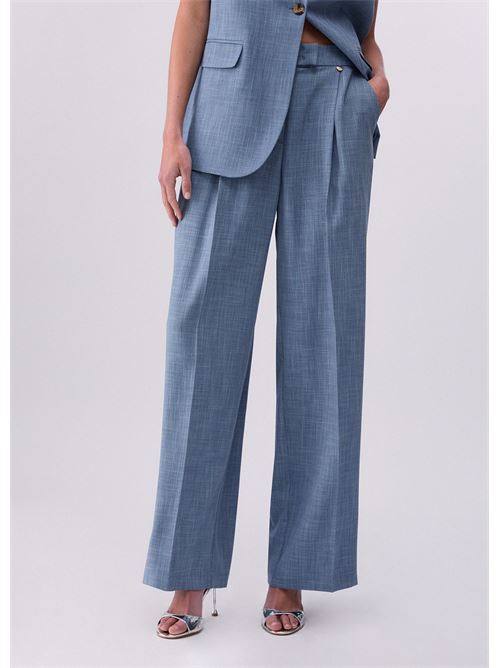 pantaloni palazzo in tessuto mélange Liu Jo | WA6167 T332AX0761