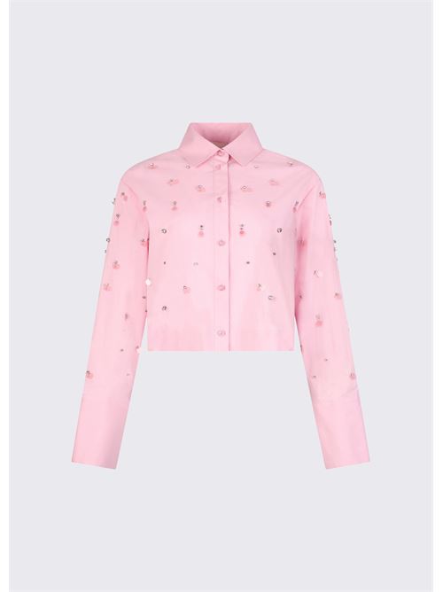 camicia boxy con ricami gioiello Liu Jo | WA6173 T039A32802