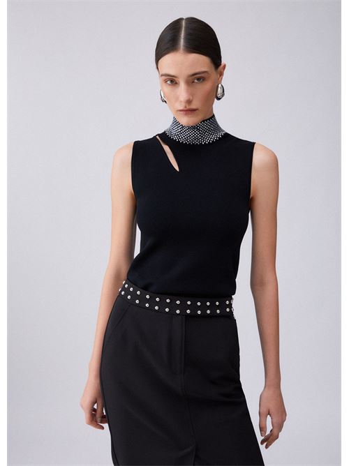 top in maglia con strass Liu Jo | WA6221 MS55N2222