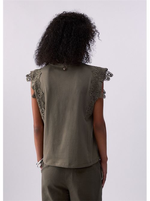 t-shirt con dettagli macramè Liu Jo | WA6311 J388590822