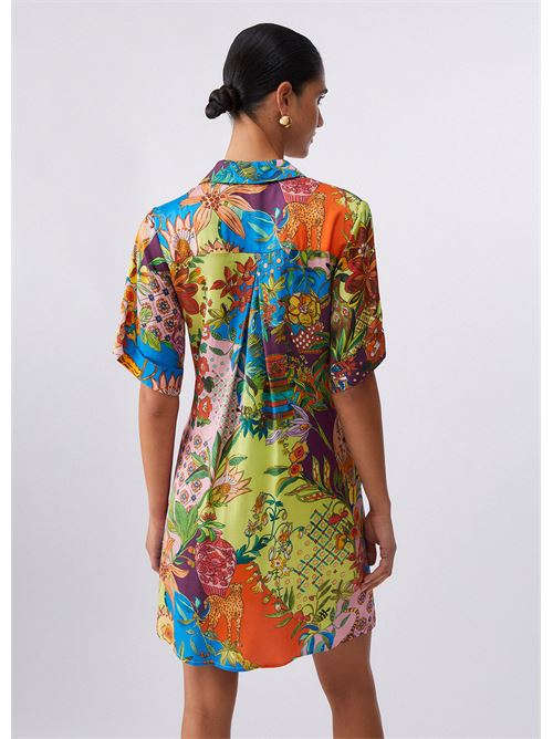 abito corto in raso stampato Liu Jo | WA6482 T471AP9363