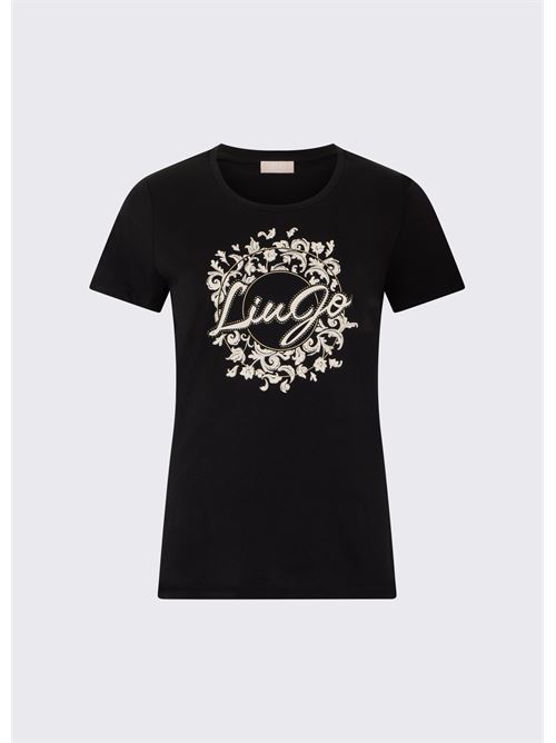 t-shirt con stampa e strass Liu Jo | WA6493 JS923P9354