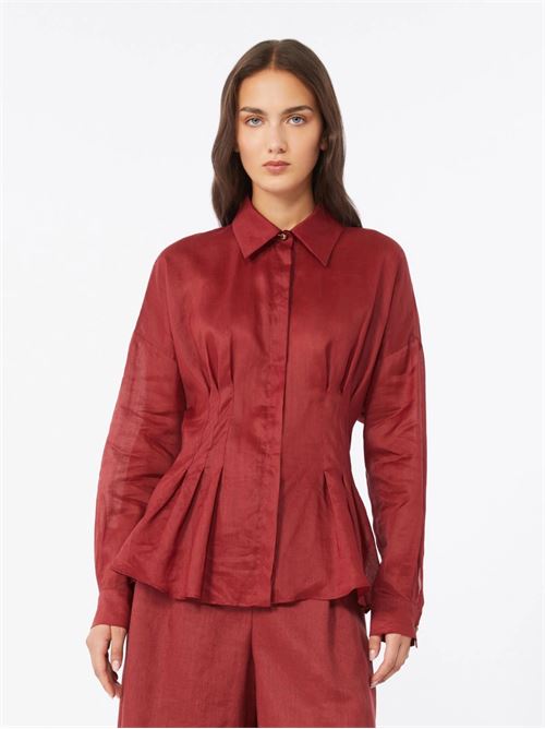 camicia a maniche lunghe in tela ramié Max Mara Studio | 2616111042066