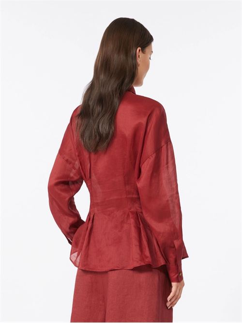 camicia a maniche lunghe in tela ramié Max Mara Studio | 2616111042066