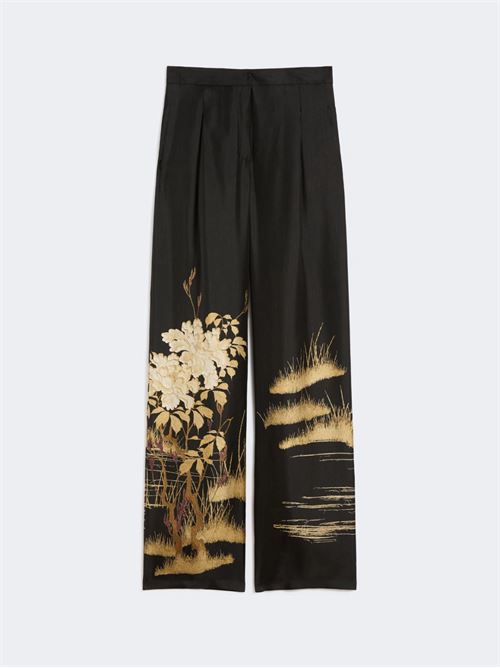 pantalone fluido in seta stampata Max Mara Studio | 2616131034003