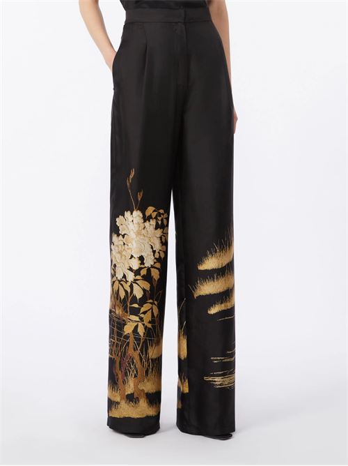 pantalone fluido in seta stampata Max Mara Studio | 2616131034003
