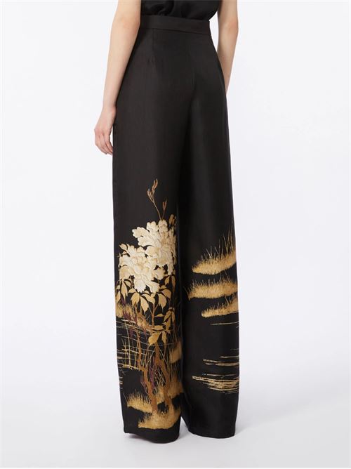 pantalone fluido in seta stampata Max Mara Studio | 2616131034003