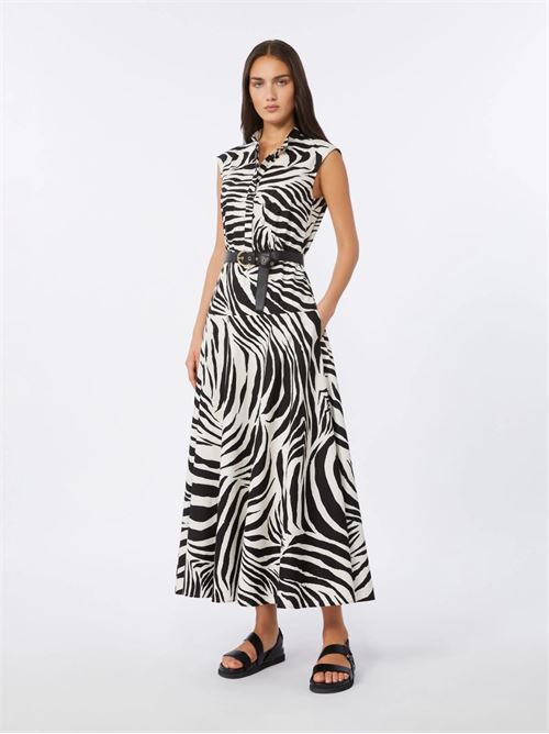 abito chemisier in popeline stampato Max Mara Studio | 2616221142001