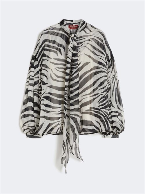 blusa in chiffon di seta stampata Max Mara Studio | 2616261012002