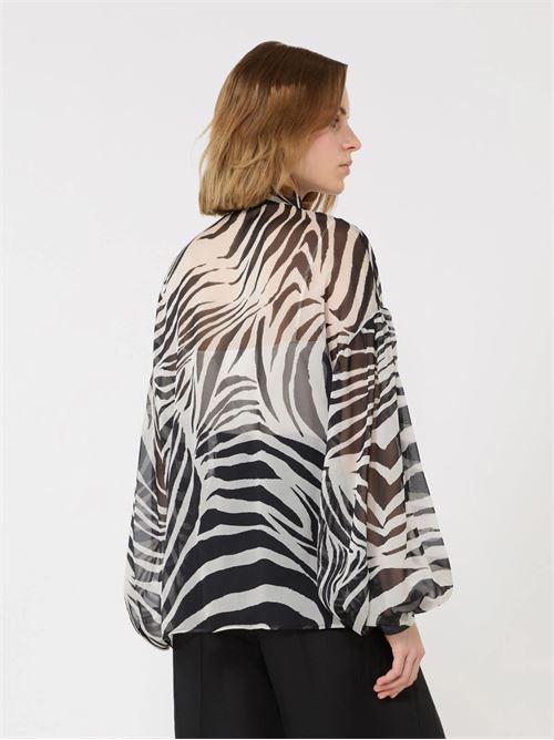 blusa in chiffon di seta stampata Max Mara Studio | 2616261012002