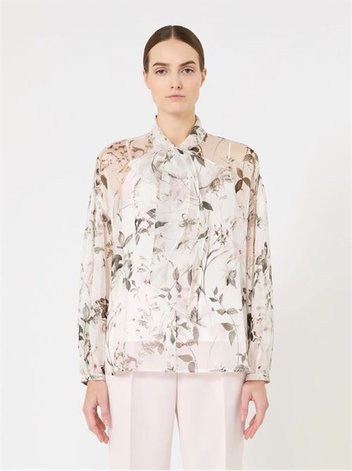 blusa in chiffon stampato Max Mara Studio | 2616261015003