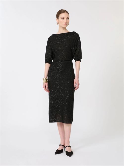 abito in filato di viscosa e paillette Max Mara Studio | 2616321043001