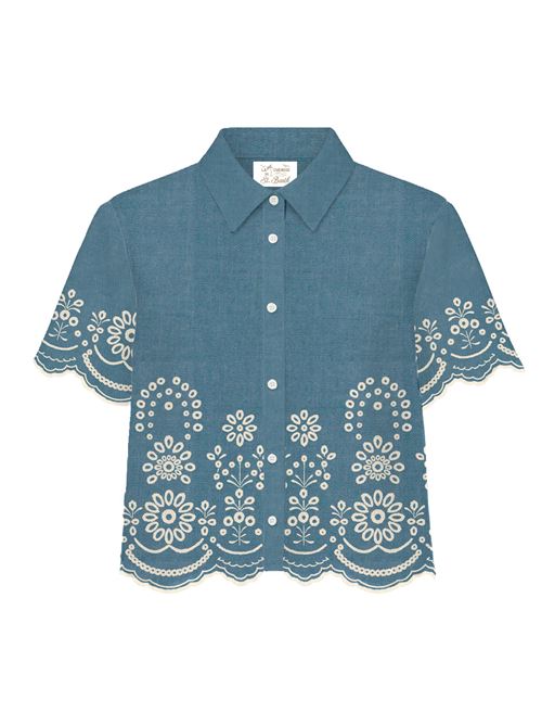 camicia in denim e san gallo MC2 Saint Bart | CLEMENTINE00473L