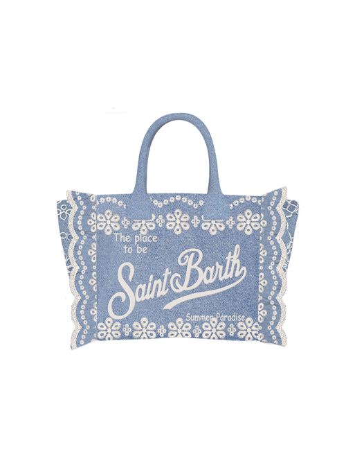 borsa a mano media in denim e sangallo MC2 Saint Bart | COLETTE VOLANT N02535L