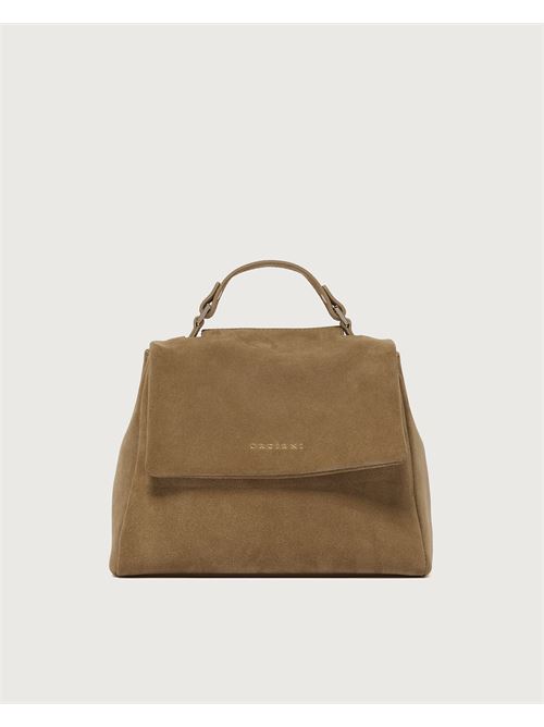 borsa sveva peach small a mano in suede con tracolla Orciani | B01999 SENBI