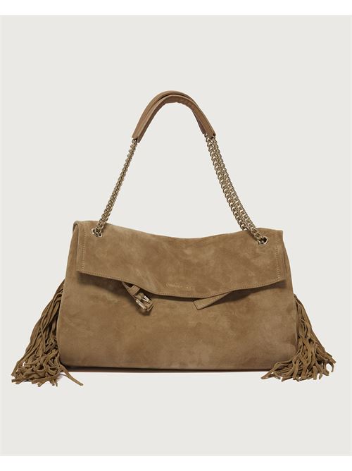 borsa venus peach fringe midi a spalla in suede Orciani | B02212 PFGBI