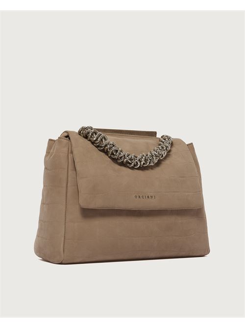 borsa sveva twilight midi a spalla in nabuk stampa cocco Orciani | BT2006 TWLBI