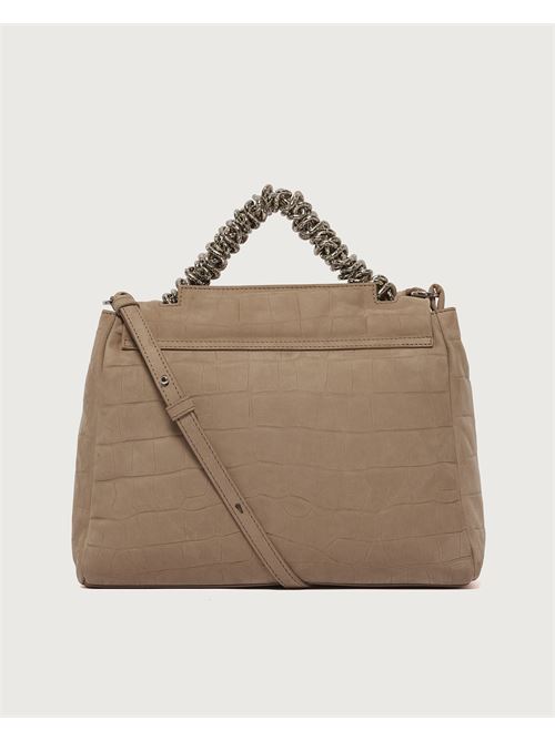 borsa sveva twilight midi a spalla in nabuk stampa cocco Orciani | BT2006 TWLBI