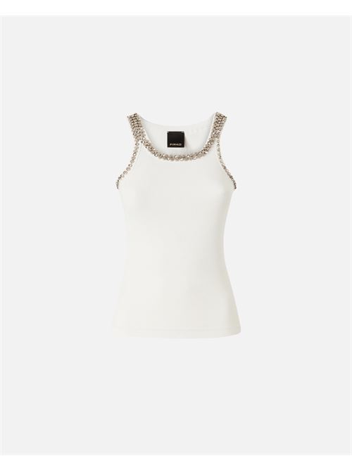 top a costine con ricami gioiello Pinko | 104109 A35YZ04