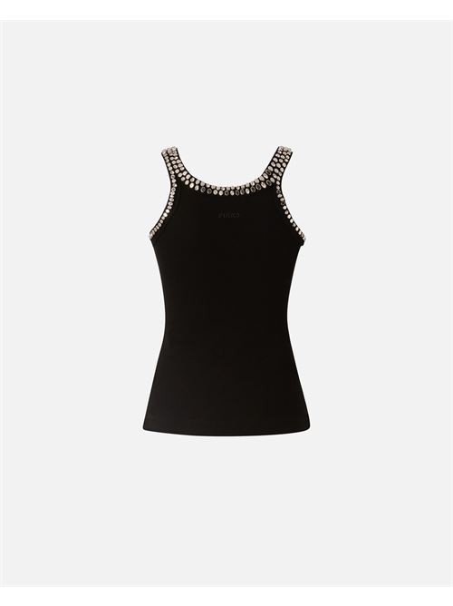 top a costine con ricami gioiello Pinko | 104109 A35YZ99
