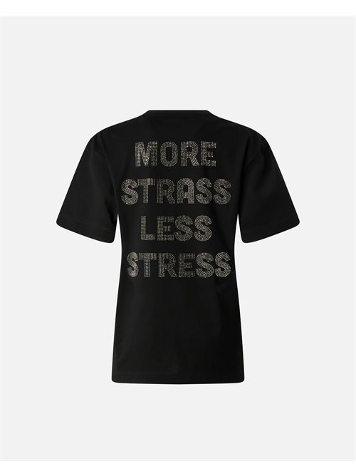 t-shirt more strass less stress Pinko | 105526 A33SZ99