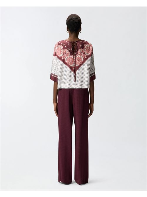 blusa con motivo cravatteria e stampa piazzata Pinko | 106198 A31KYR1