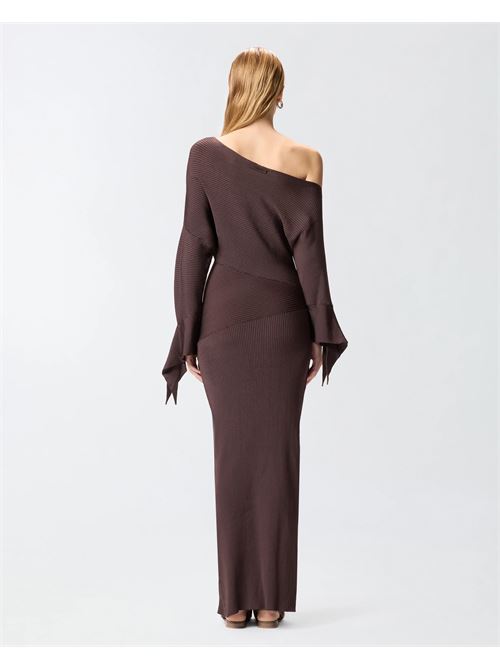 abito lungo a costine con scollo asimmetrico Pinko | 106313 A347L78