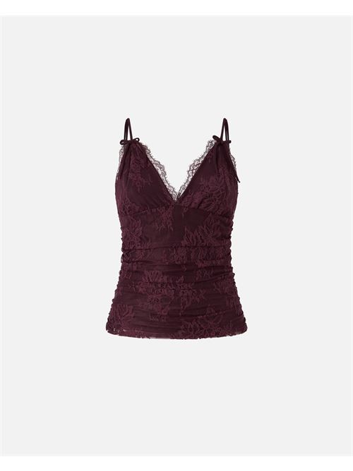 top in pizzo floreale con spalline Pinko | 106726 A378R57